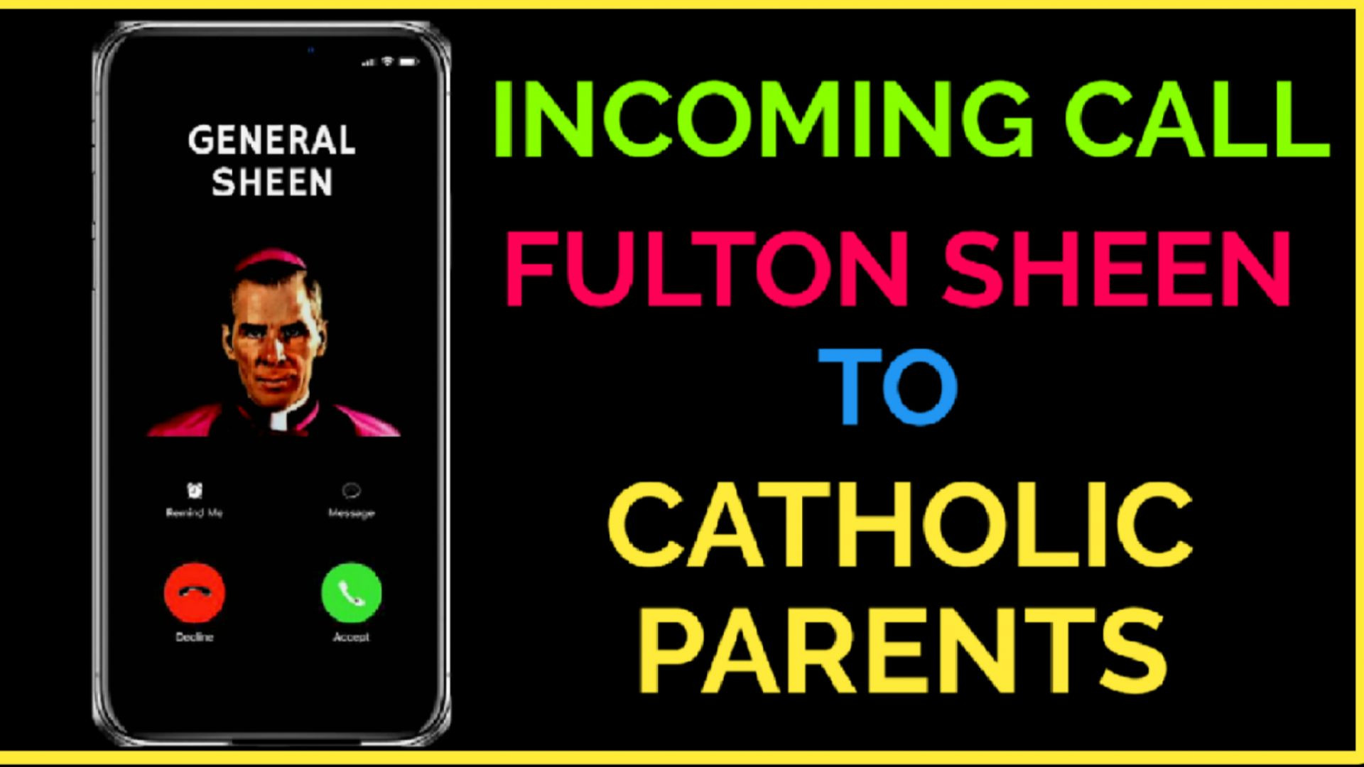 ⁣INCOMING CALL: FULTON SHEEN TO PARENTS