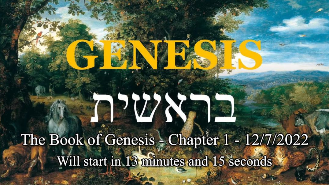 Book of Genesis  - Chapter 1 - Bible Study