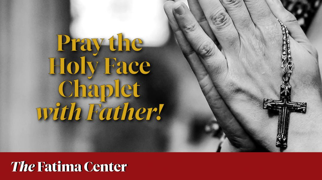 ⁣PRAY the Holy Face Chaplet with Father Carney!