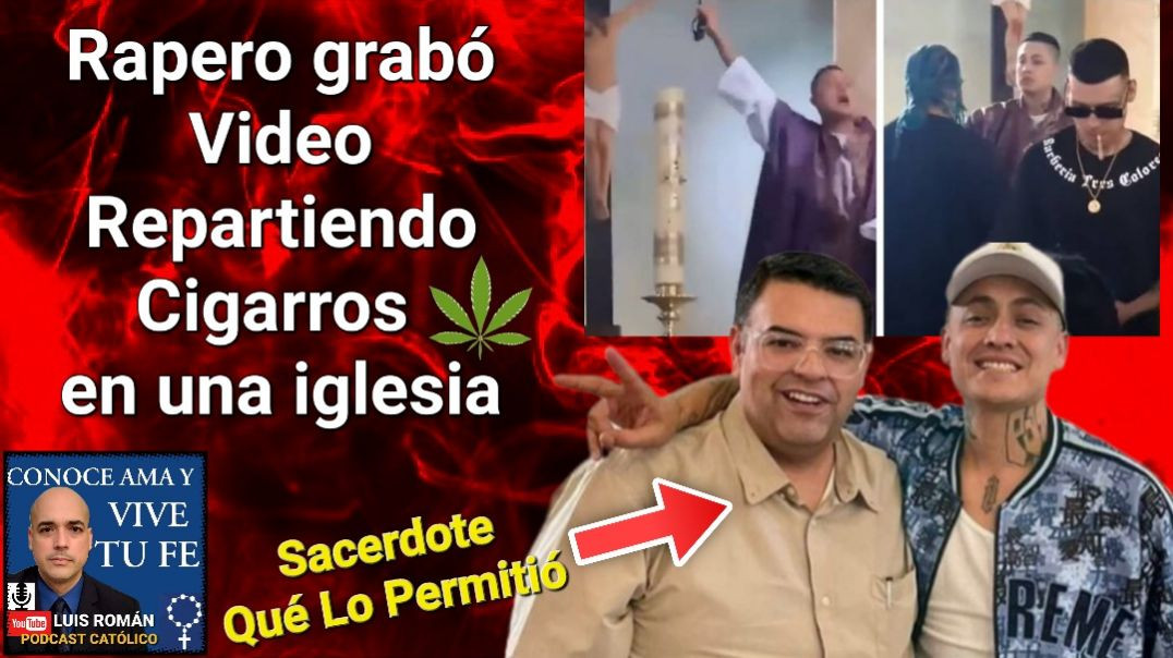 ⁣😨 Rapero grabó video repartiendo CIGARROS simulando La COMUNIÓN En una iglesia / Luis Roman
