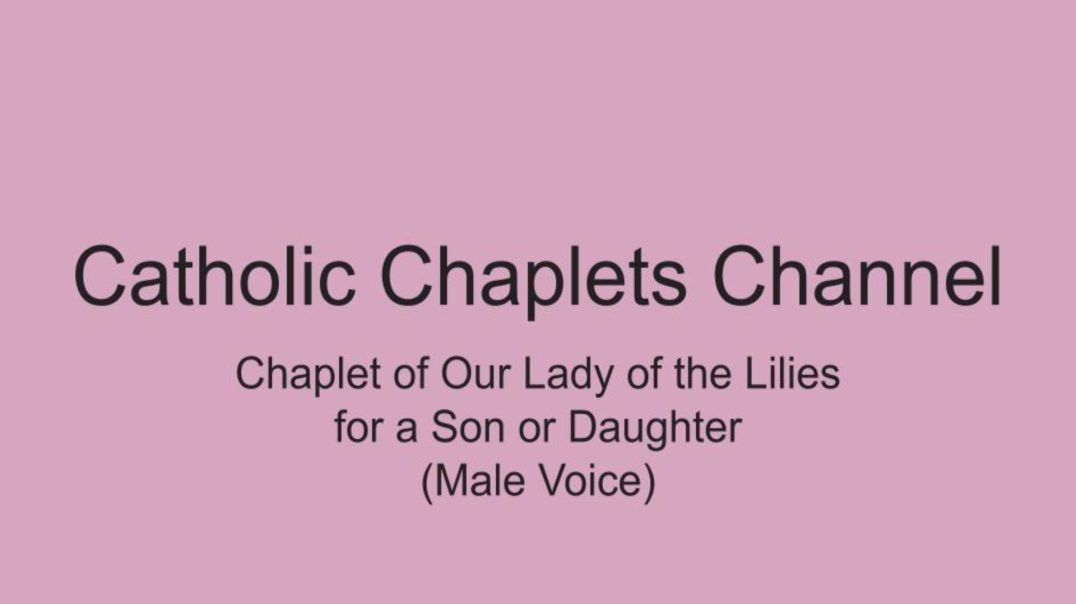 ⁣Chaplet of Our Lady of the Lilies for a Son or Daughter (Male Voice)