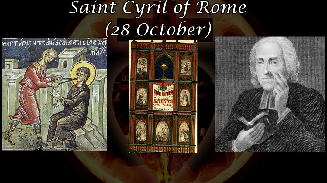 ⁣St. Cyril of Rome & St. Anastasia the Elder (28 October): Butler's Lives of the Saints