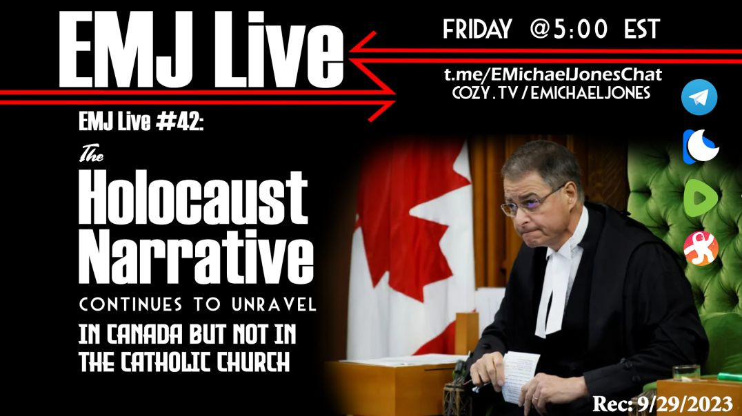 ⁣EMJ Live #43: The Holocaust Narrative unravels in Canada but not in the Catholic Church