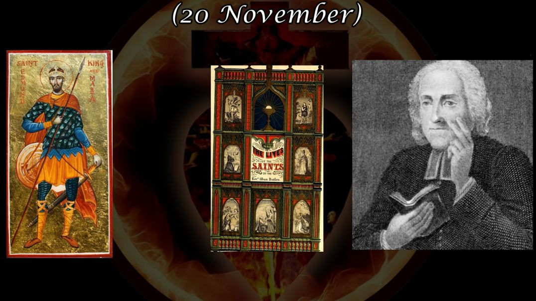 ⁣St. Edmund, King & Martyr (20 November): Butler's Lives of the Saints