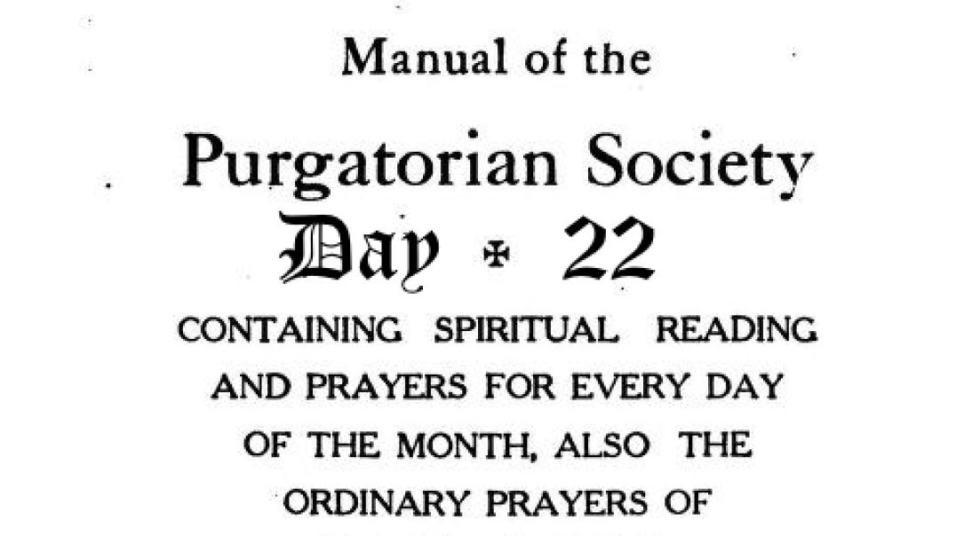 ⁣Purgatorian Manual - Day 22 (November 22nd) - Feast of St. Cecilia