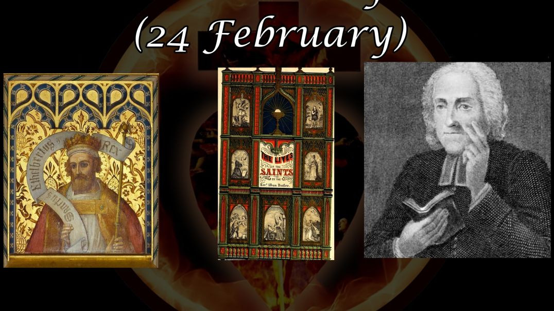 ⁣Saint Ethelbert of Kent (24 February): Butler's Lives of the Saints