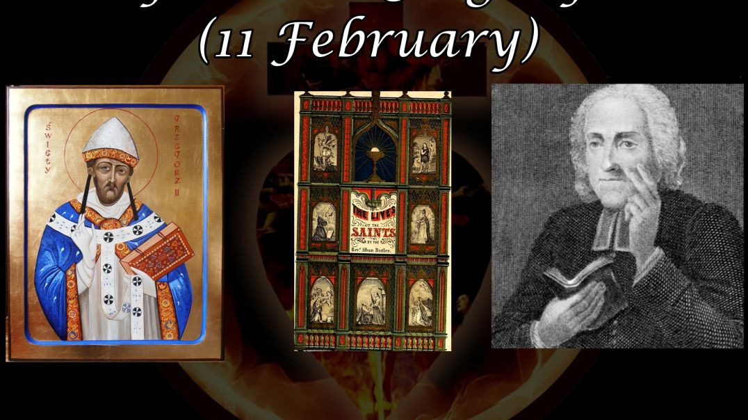⁣Pope Saint Gregory II (11 February): Butler's Lives of the Saints