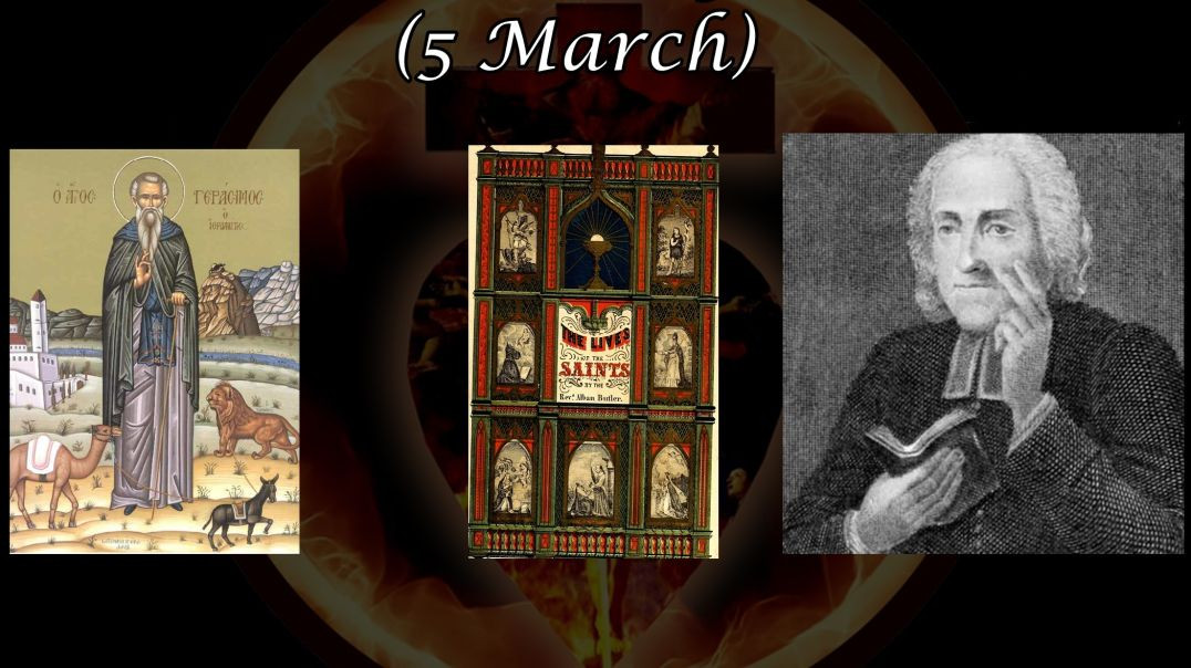 ⁣Saint Gerasimus of Palestine (5 March): Butler's Lives of the Saints