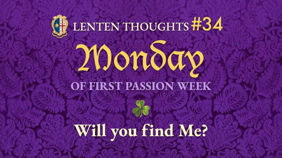⁣Monday of Passion Week: Will You Follow Me