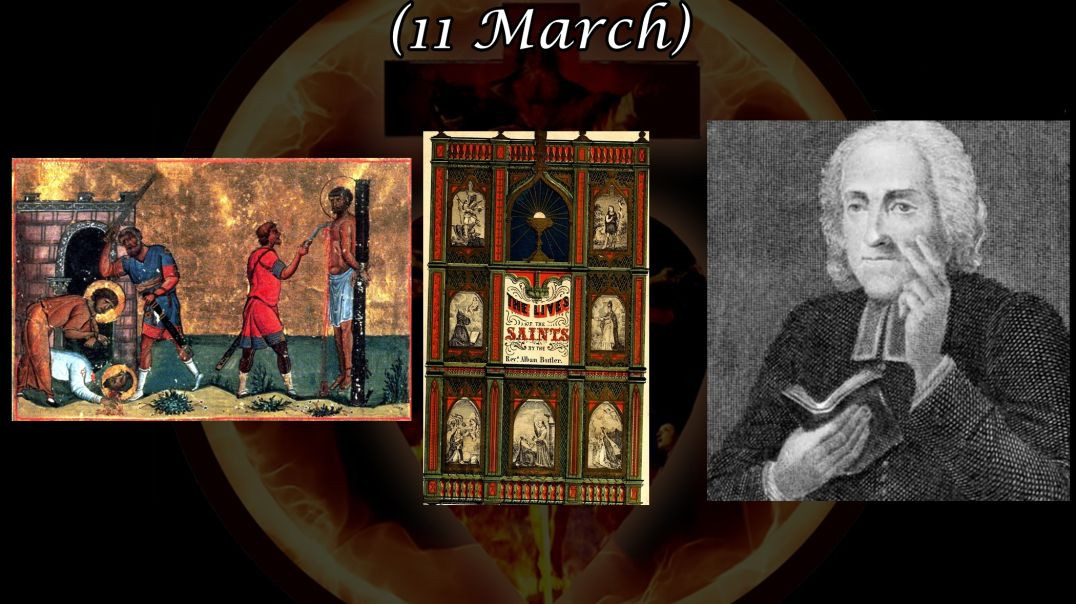 ⁣Saints Trophimus and Thalus, Martyrs (11 March): Butler's Lives of the Saints