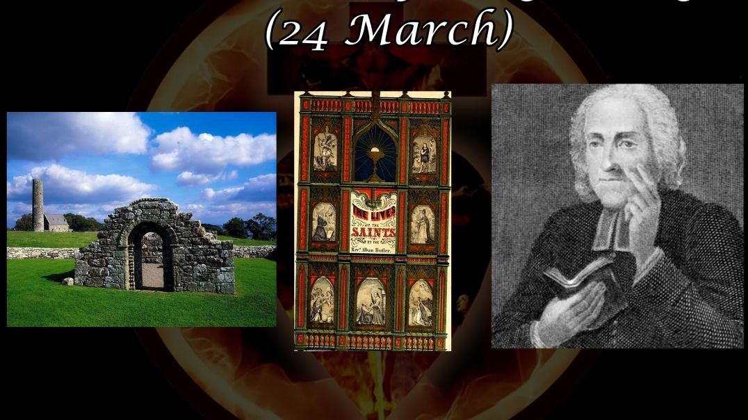 ⁣Saint Caimin of Lough Derg (24 March): Butler's Lives of the Saints