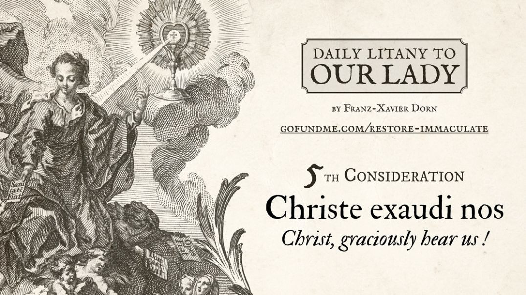 ⁣Daily Litany to Our Lady: 5th Consideration: Christe exaudi nos - Christ, Graciously hear us