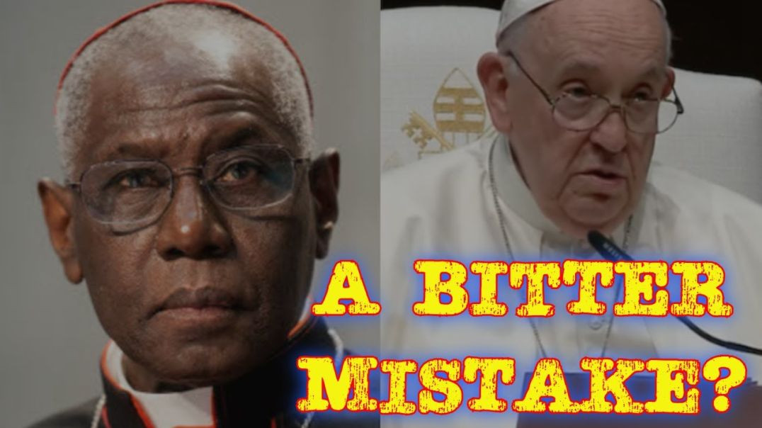 Pope Francis calls Cardinal Sarah "bitter" and "a mistake"