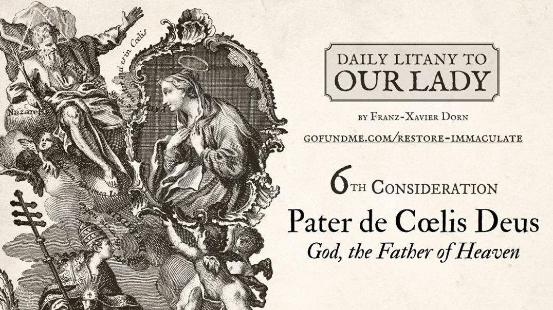 ⁣Daily Litany to Our Lady: 6th Consideration: Pater de Caelis Deus - God, the Father of Heaven