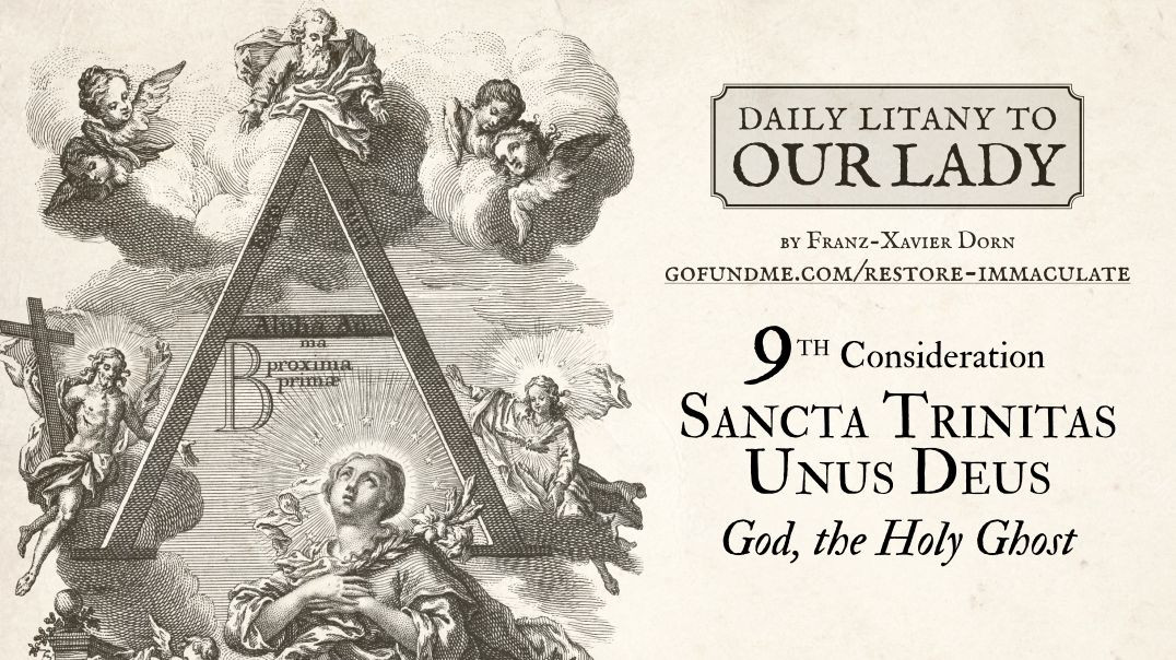 ⁣Daily Litany to Our Lady: Day 9: Santa Trinitas Unus Deus God, the Holy Ghost