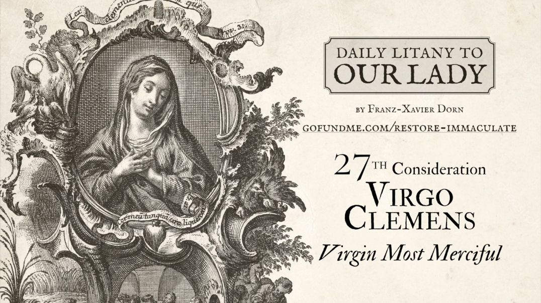 ⁣Daily Litany to Our Lady: Day 27: Virgo Clemens - Virgin Most Merciful