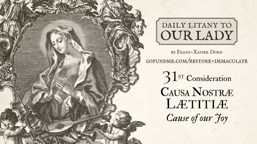 ⁣Daily Litany to Our Lady: Day 31: Causa Nostrae Laetitiae - Cause of Our Joy