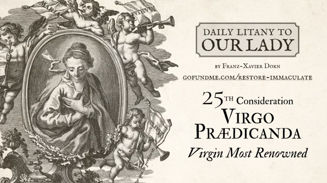 ⁣Daily Litany to Our Lady: Day 25: Virgo Praedicanda - Virgin Most Renowned