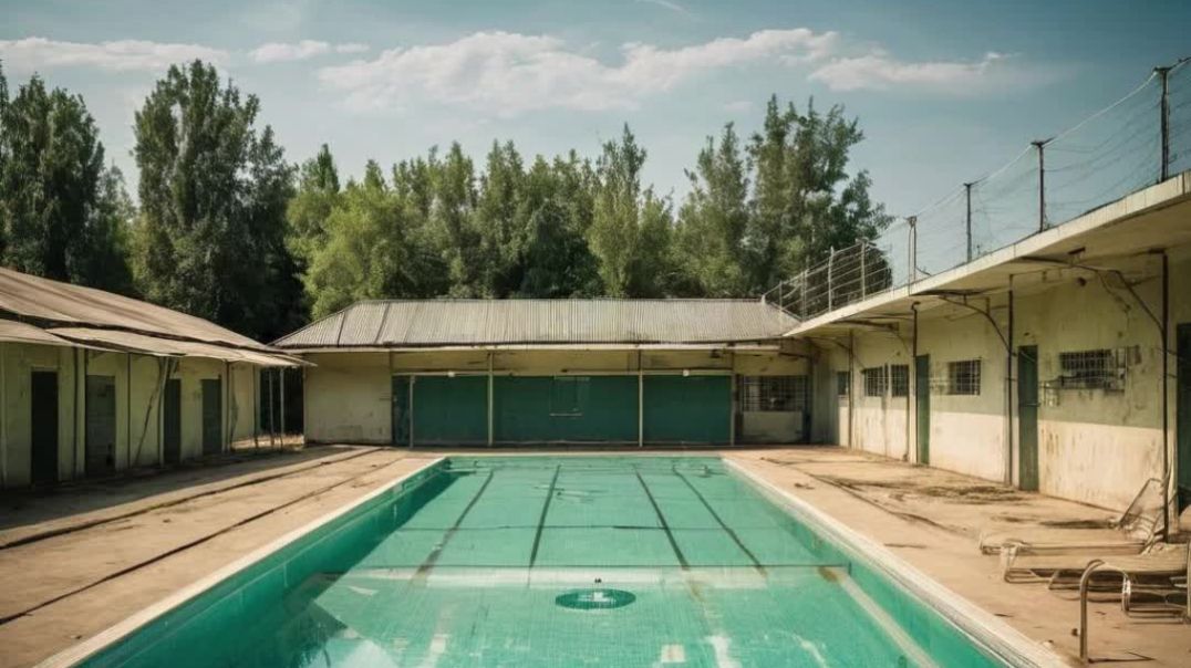 ⁣Swimming Pool In A Death Camp