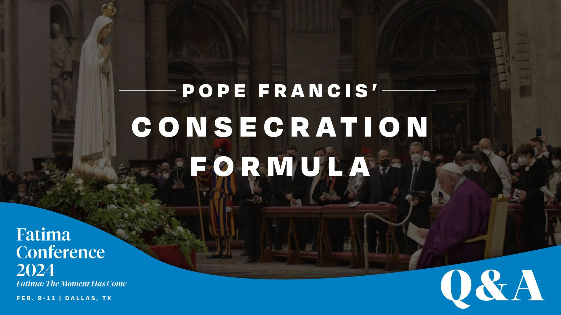 ⁣Pope Francis Consecration Formula (SPOILER ALERT: it didn't work)