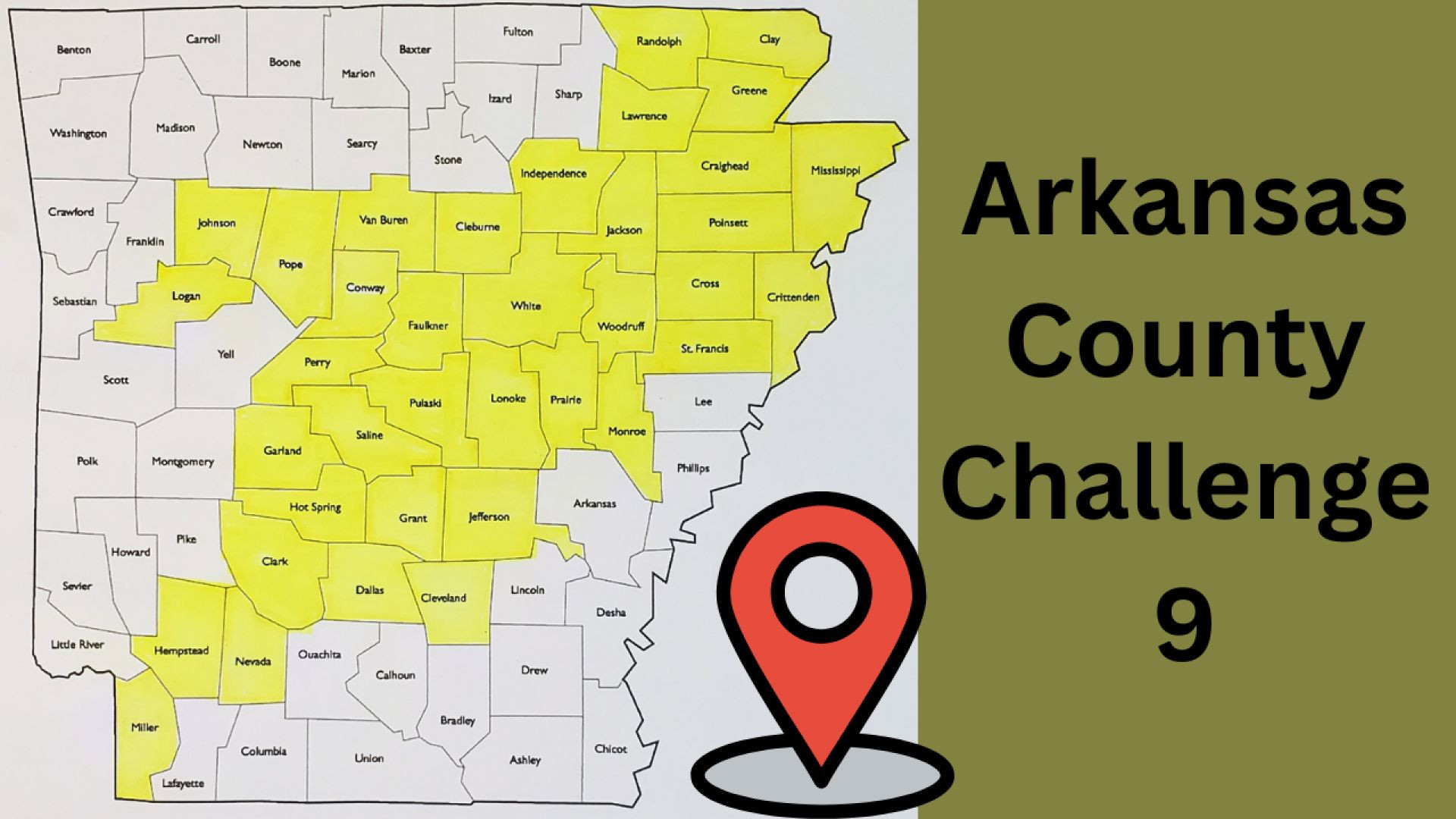 ⁣Geocaching | Arkansas County Challenge 9