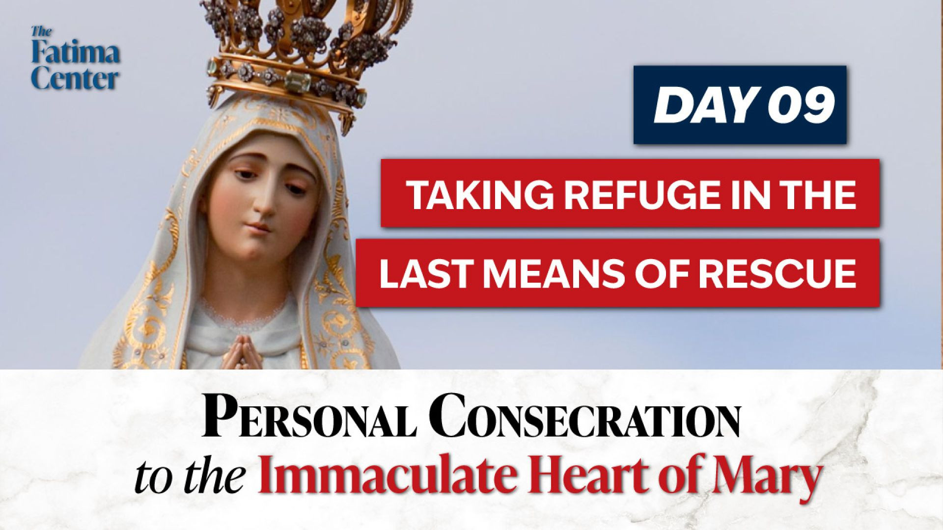 ⁣Personal Consecration Novena Day 09: Taking Refuge in the Last Means of Rescue