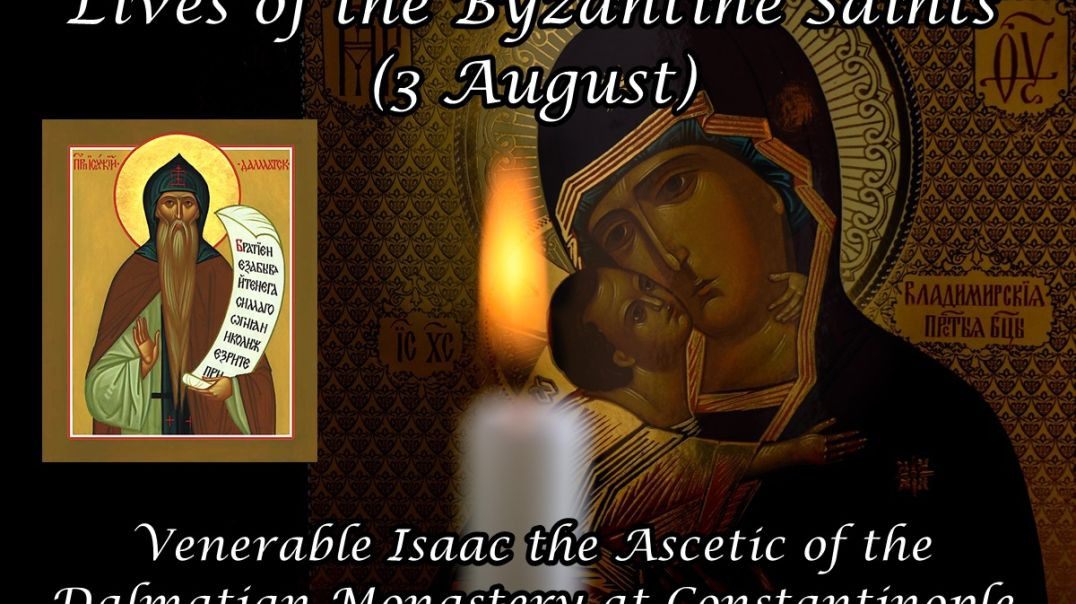 ⁣Byzantine Saints: Venerable Isaac the Ascetic of the Dalmatian Monastery at Constantinople