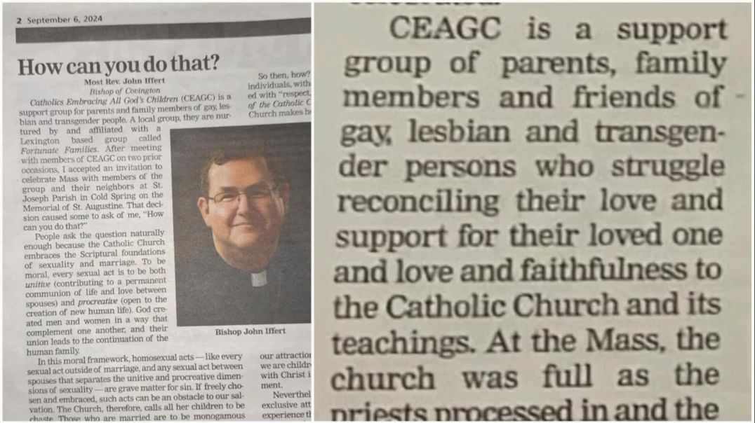 ⁣Bishop John Iffert - Defending same-sex marriage Advocacy group "Fortunate Families"