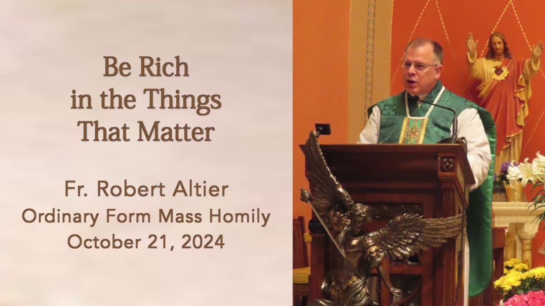 Be Rich in the Things That Matter