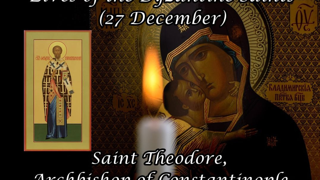 ⁣Byzantine Saints: Saint Theodore, Archbishop of Constantinople (27 December)