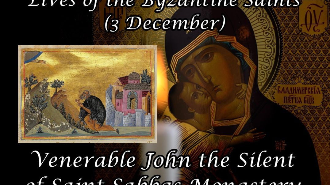 ⁣Byzantine Saints: Venerable John the Silent of Saint Sabbas Monastery (3 December)