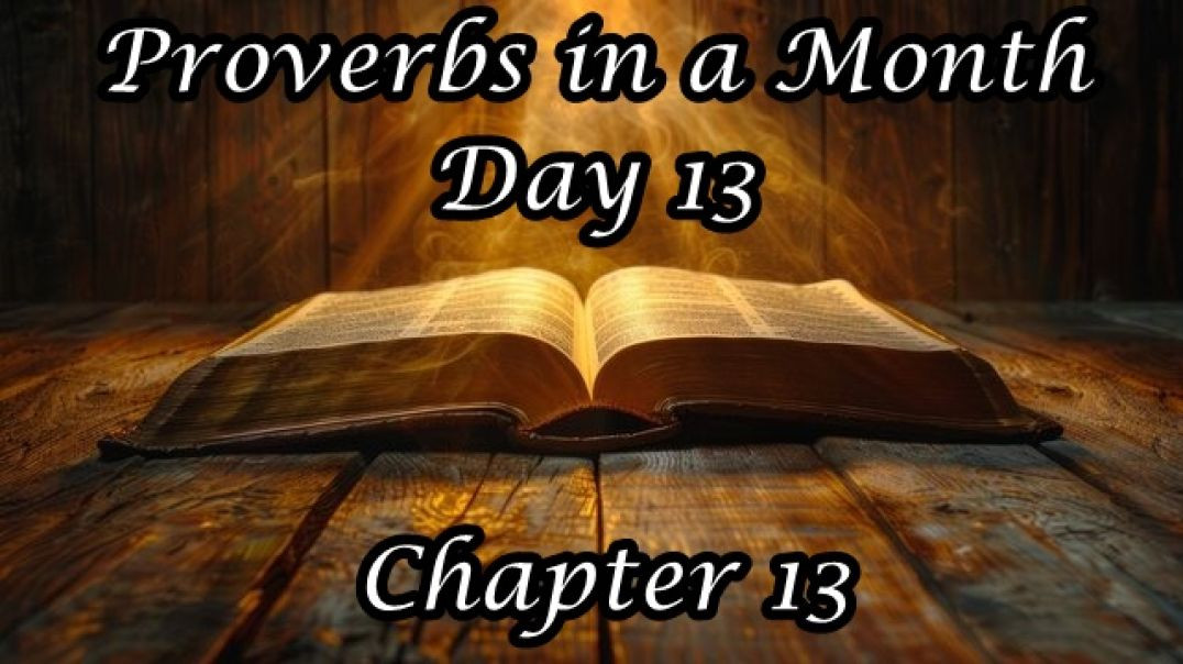 ⁣Proverbs in a Month: Chapter 13