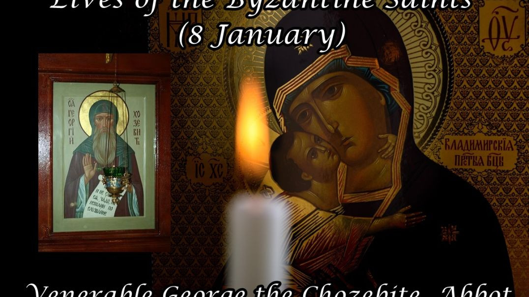 ⁣Byzantine Saints: Venerable George the Chozebite, Abbot (8 January)