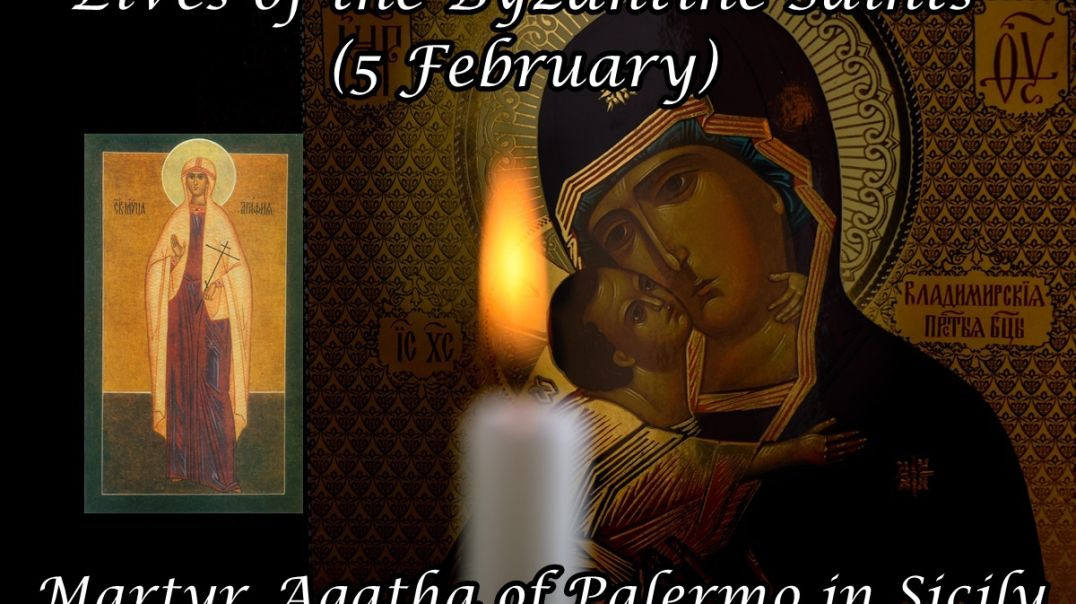 ⁣Byzantine Saints: Martyr Agatha of Palermo in Sicily (5 February)